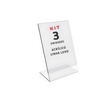 3 Suporte Display A6 L Expositor 10x15 Acrílico Virgem Etiqueta Pix QRcode Aviso Mesa Balcao 3 Suporte Display A6 L Expositor 10x15 Acrílico Virgem Etiqueta Pix QRcode Aviso Mesa Balcao