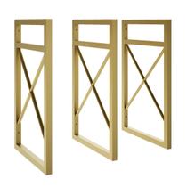 3 Suporte Nicho Prateleira Estilo Industrial Parede 37X20Cm