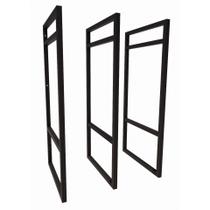 3 Suporte Prateleira Duplo Estilo Industrial Parede Teto Preto