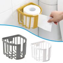 3 Suportes Para Papel Higiênico Organizador Banheiro Adesivo