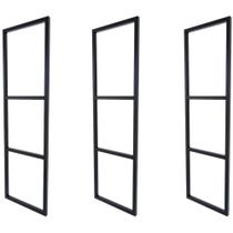 3 Suportes Prateleira Tripla Estilo Industrial Parede Teto