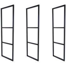 3 Suportes Prateleira Tripla Estilo Industrial Parede Teto