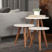 3 Tabriz Suporte Mesa de Cabeceira Lateral Cama Retro Branco 3 Tabriz Suporte Mesa de Cabeceira Lateral Cama Retro Branco