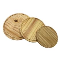 3 Tábuas Premium Redonda Para Servir E Corte Carne Churrasco 3 Tábuas Premium Redonda Para Servir E Corte Carne Churrasco