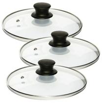 3 Tampa De Vidro 28 Cm Temperado Panela Frigideira Caçarola