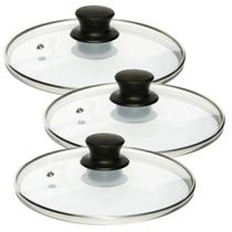 3 Tampa De Vidro 32 Cm Temperado Panela Frigideira Caçarola