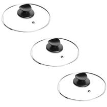 3 Tampa De Vidro Panela Frigideira Caçarola 28 Cm Original 3 Tampa De Vidro Panela Frigideira Caçarola 28 Cm Original