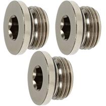 3 tampao bujão sextavado interno rosca 1/8" bsp com vedação