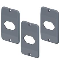 3 Tampas Para 1 Interruptor 3/4 Pol. Cinza Em Pvc Tigre