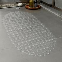 3 Tapete Box Banheiro Ventosa Antimofo PVC 34x64 Oval Ess