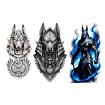 3 Tatuagens Temporaria Tema Anubis