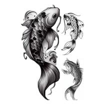 3 Tatuagens Temporárias Falsas Carpas 3 Tatuagens Temporárias Falsas Carpas