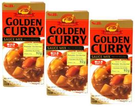 3 tempero golden curry amakuchi suave picante suave s&b 92g