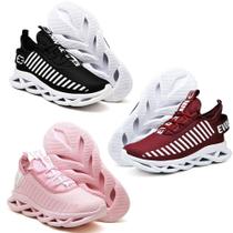 3 Tênis Feminino Corrida Easy Evoltenn Original Rosa/Bordô 3 Tênis Feminino Corrida Easy Evoltenn Original Rosa/Bordô
