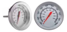 3 Termômetros Analog Inox 500ºc Forno,estufa,churrasqueira - Lullu Personalizados
