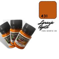 3 Tinta Decorfix 150 Brilhante 37ml 431 Laranja Agata Corfix