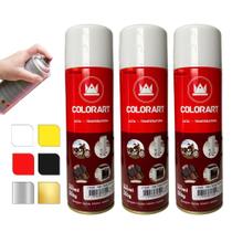 3 Tinta Spray Alta Temperatura Motor Escapamento Forno 600 Graus - Colorart