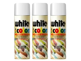 3 Tinta Spray Branco Fosco em Spray Aerossol White Lub 340ml ORBI QUÍMICA Secagem Extra Rápida