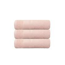 3 Toalhas de Rosto Grande 50cm x 80cm - Tecido Grosso 100% Algodão