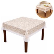 3 Toalhas Mesa PEVA Rendada Impermeável Elegante Lavável