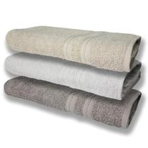 3 Toalhas Super Felpudas Grande E Grossa Algodão 80x150 Bg+br+cz 3 Toalhas Super Felpudas Grande E Grossa Algodão 80x150 Bg+br+cz