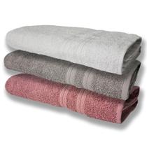 3 Toalhas Super Felpudas Grande E Grossa Algodão 80x150 Br+cz+re. - padrão de fabricação alto 3 Toalhas Super Felpudas Grande E Grossa Algodão 80x150 Br+cz+re. - padrão de fabricação alto