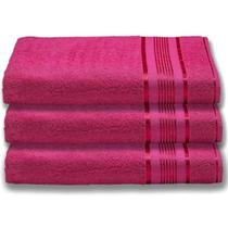 3 Toalhas Super Gigante Grossa Abraça O Corpão 80x180 Egito Rosa
