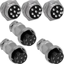 3 tomada conector mike plugue multipolar macho fêmea 8 vias