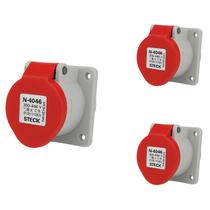 3 Tomada Embutir Newkon 16A 3P+T Steck 380/440V IP44 N4046 3 Tomada Embutir Newkon 16A 3P+T Steck 380/440V IP44 N4046
