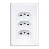 3 Tomadas 2p+t 10a 250v Branco Evidence