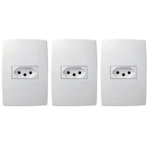 3 Tomadas C/ Placa 2p+t 20a 250v 4x2'' Branca Pialplus 3 Tomadas C/ Placa 2p+t 20a 250v 4x2'' Branca Pialplus