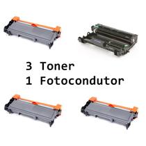 3 Toner 1 Fotocondutor Compatível Brother Tn2340 Tn2370 - Byqualy