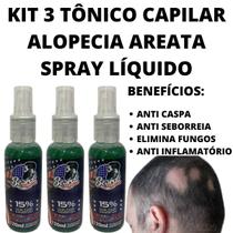 3 Tônico 120ml Nasce Cresce E Fortalece Anti Alopecia Areata
