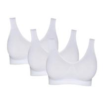 3 Top Sem Bojo Hanes De Academia Liso Feminino
