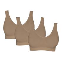 3 Top Sem Bojo Hanes De Academia Liso Feminino
