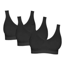 3 Top Sem Bojo Hanes De Academia Liso Feminino