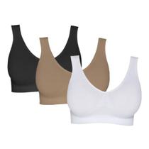 3 Top Sem Bojo Hanes De Academia Liso Feminino