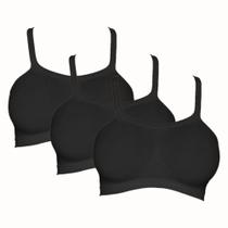 3 Tops Sem Costura E Sem Bojo Bandini Hanes Versátil Feminino