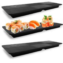 3 Travessa Retangular Malamina Oriental Sushi Sashimi