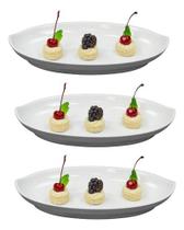 3 Travessas Ovais 24,5cm 100% Melamina Gourmet Mix 3 Travessas Ovais 24,5cm 100% Melamina Gourmet Mix