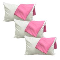 3 Travesseiro Infantil + 3 Fronha Rosa Macia Antialérgica 3 Travesseiro Infantil + 3 Fronha Rosa Macia Antialérgica