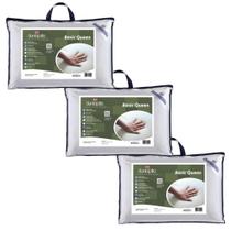 3 Travesseiros Látex Basic Queen - 15cm