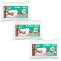 3 Travesseiros Látex Slim - 10 cm