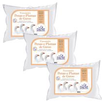 3 Travesseiros Médios - Hotelaria Penas e Plumas