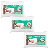 3 Travesseiros Natural Látex Slim - Baixo