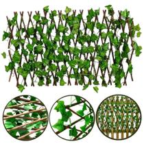 3 Treliça Decorativa c/ Folha de Hera Artificial Muro Inglês