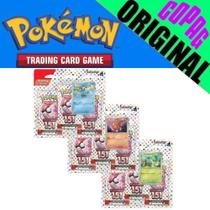 3 Triple Pack Pokémon Coleção Especial Escarlate e Violeta 151 Bulbasaur Charmander e Squirtle Copag