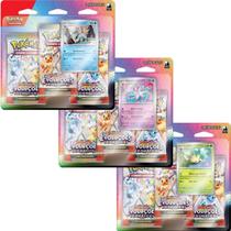 3 Triple Pack Pokémon Evoluções Prismáticas Glaceon Sylveon Leafeon Cards Cartas - 7896192352712