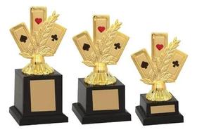 3 troféus de truco tranca cacheta trucada