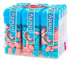 3 Un Bala Mini Minty Tutti-Frutti e Uva Pastilha Unicornio 14gr